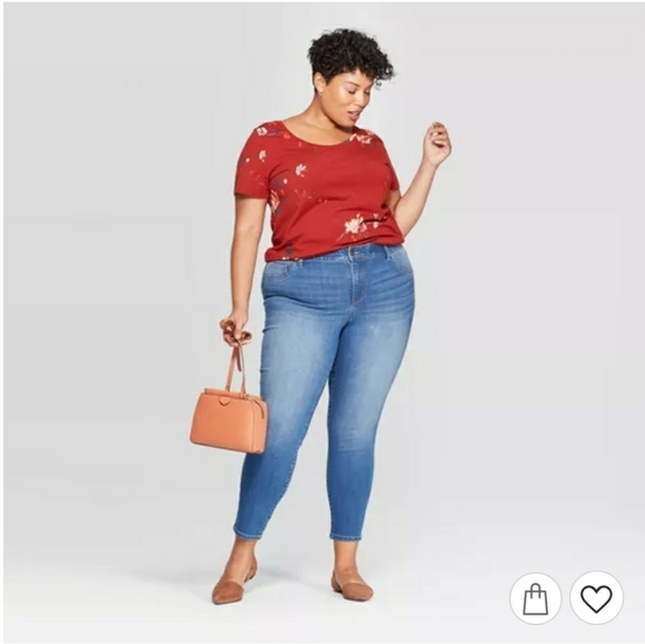 TUMMY CONTROL Ava & Viv Jeans Women's Plus Size 26W Jeggings NWT - Picture 2 of 7